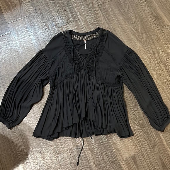 Free People Tops - Free People Black Blouse
